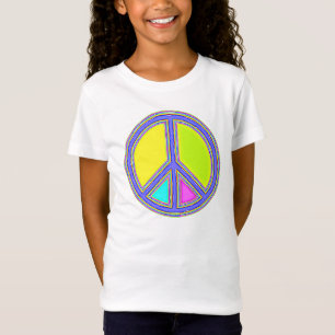 Met kleuren gevuld VREDE-teken 1 T-shirt