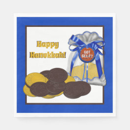 met klokkenluizen, met kleefstoffen en met klokjes servet