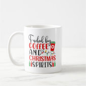 Met koffie en kerstgerei gevoed koffiemok (Links)