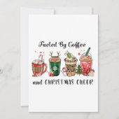 Met koffie en kerstmis bedankkaart (Voorkant)