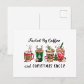 Met koffie en kerstmis briefkaart (Voorkant / Achterkant)