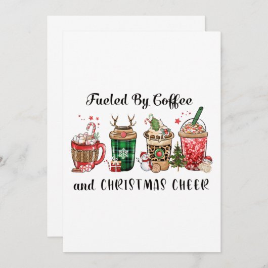 Met koffie en kerstmis kaart (Voorkant / Achterkant)