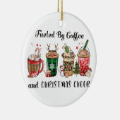 Met koffie en kerstmis keramisch ornament (Rechts)
