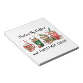 Met koffie en kerstmis notitieblok (Schuin)