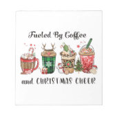 Met koffie en kerstmis notitieblok (Voorkant)