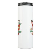 Met koffie en kerstmis thermosbeker (Achterkant)