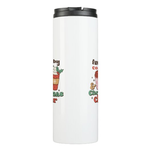 Met koffie en kerstmis thermosbeker (Achterkant)