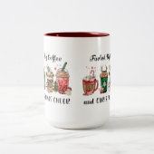 Met koffie en kerstmis tweekleurige koffiemok (Center)