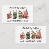 Met koffie en kerstmis visitekaartje (Voorkant / Achterkant)