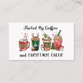 Met koffie en kerstmis visitekaartje (Voorkant)