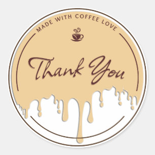 Met Koffieliefde Gemaakt Bedankt Sticker