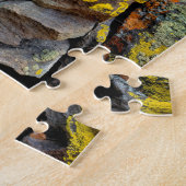 Met korstmos bedekte rotsen legpuzzel (Zijkant)