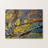 Met korstmos bedekte rotsen legpuzzel (Horizontaal)