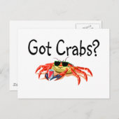 Met krabben briefkaart (Voorkant / Achterkant)