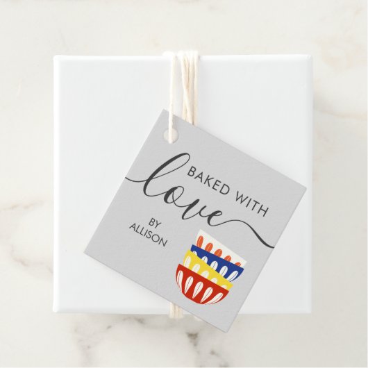 Met Label van de liefde, kleurrijke Retro Bowls (In situ)