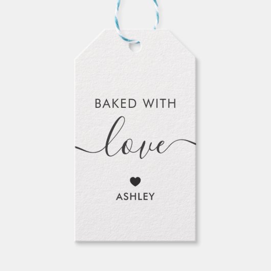 Met Label van liefde, Homemade Gift Label, Kraft Cadeaulabel (Voorkant)