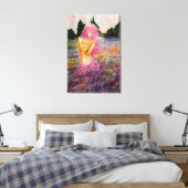 Met Lavendel Aroma Canvasprint - Schilderij Canvas Afdruk (Insitu (Slaapkamer))