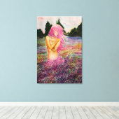 Met Lavendel Aroma Canvasprint - Schilderij Canvas Afdruk (Insitu (Houten vloer))
