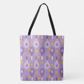 😍 met lavendel en witte tennisrackets tote bag (Voorkant)