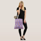 😍 met lavendel en witte tennisrackets tote bag (Op model)