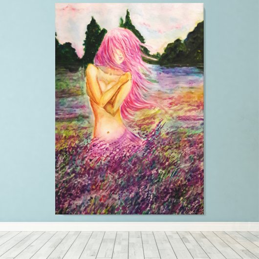Met lavender Aroma Canvas afdrukken - schilderen (Insitu (Houten vloer))