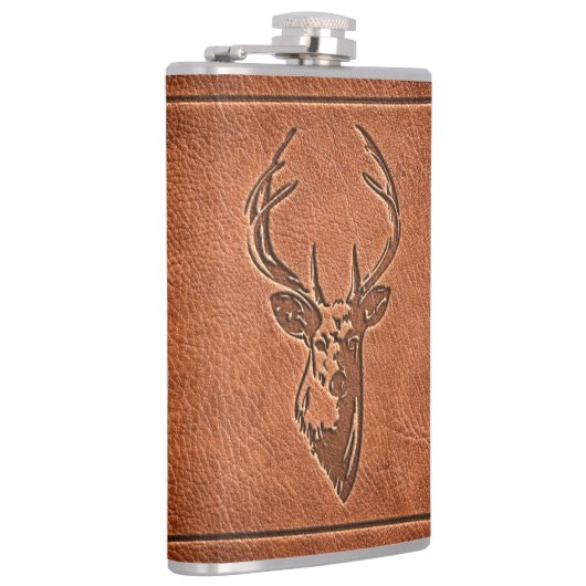 met leder beklede zakken. heupfles (Rechts)