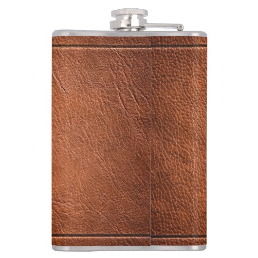 met leder beklede zakken. heupfles (Achterkant)