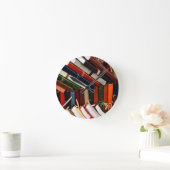 Met leder verbonden journalen ronde klok (Huis)