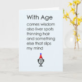 Met Leeftijd Een Grappig Gelukkige Verjaardagsgedi Kaart (Gele Bloem)