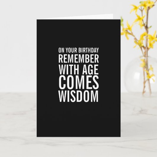 Met Leeftijd komt Kaart van de Verjaardag van de (Gele Bloem)