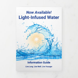Met licht doordrenkt water - drievoudige briefkaar drieluik kaart