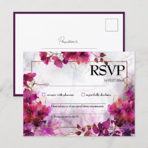 Met liedverzoek Fuchsia Enchantment: Waterverf Briefkaart