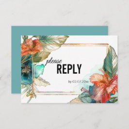 Met liedverzoek Hibiscus Serenade Paradise RSVP Kaartje