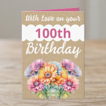 Met liefde 100ste verjaardag gerbera bloemen roze