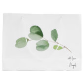 Met liefde, aangepaste naam Eucalyptus White Groot Cadeauzakje (Achterkant)