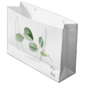 Met liefde, aangepaste naam Eucalyptus White Groot Cadeauzakje (Voorkant Gekanteld)