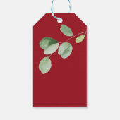 Met liefde, aangepaste namen Eucalyptus Red Weddin Cadeaulabel (Achterkant)