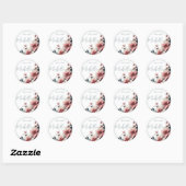 Met liefde aanpasbare pastelbloemen ronde sticker (Vel)