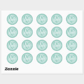 Met Liefde Aqua Ronde Sticker (Vel)