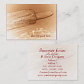 Met liefde bakken. . . Visitekaartje met rolpincod (Voorkant / Achterkant)