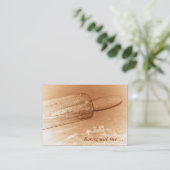 Met liefde bakken. . . Visitekaartje met rolpincod (Staand voorkant)