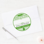 Met liefde bedekt ronde sticker (Envelop)
