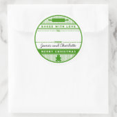 Met liefde bedekt ronde sticker (Tas)