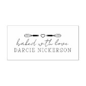 Met liefde bedekt rubberstempel (Afrduk)