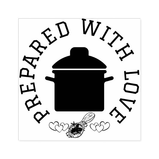 Met liefde bereid rubberstempel (Afrduk)
