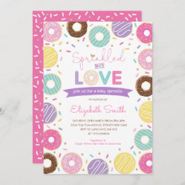 Met liefde besproeid | Donut-Baby shower Kaart