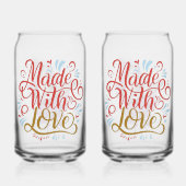 met liefde blikvorm glas (Voorkant)