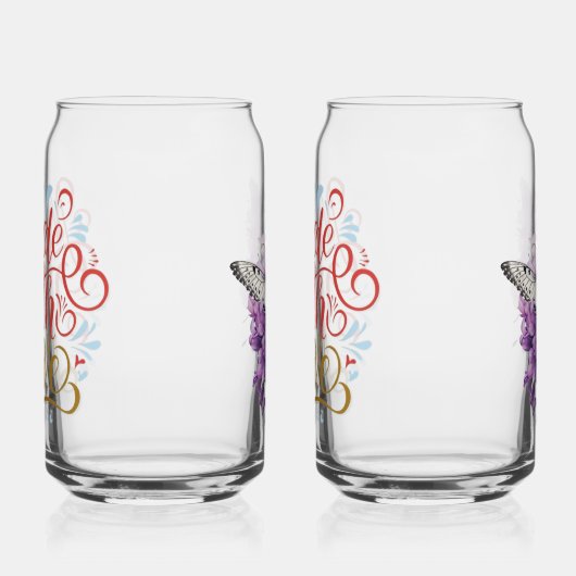 met liefde blikvorm glas (Links)