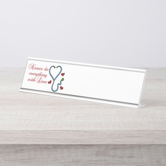 Met liefde bureau naambordje (Voorkant)