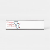 Met liefde bureau naambordje (Voorkant)